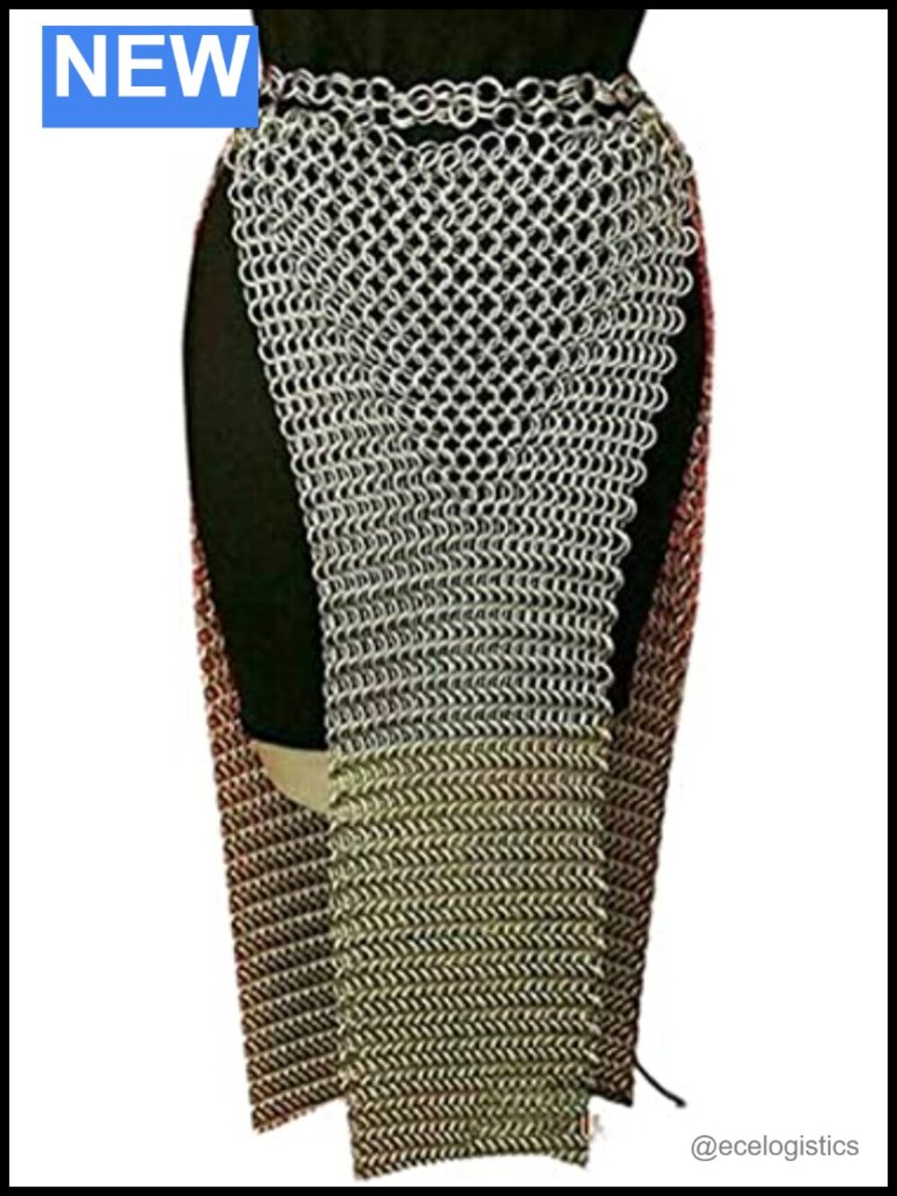 AnNafi Aluminum Chainmail Skirt 10MM Butted Chain Mail Long Medieval Armor